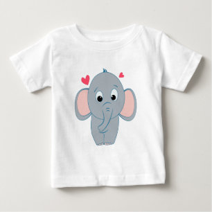 Pour Bébé T-shirt petit éléphant mignon