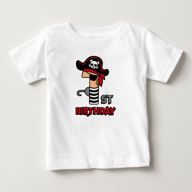 Pour Bébé T-shirt Pirate 1er anniversaire (Devant)