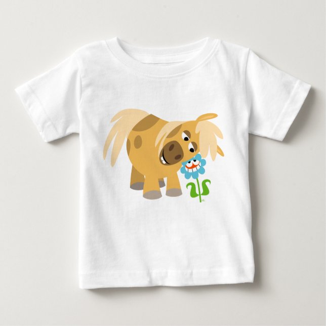 Pour Bébé T-shirt Pony et Flower Cartoon (Devant)