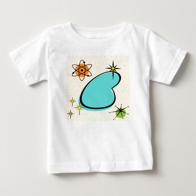 Pour Bébé T-shirt Retro Atomic Boomerang et Starbursts (Devant)