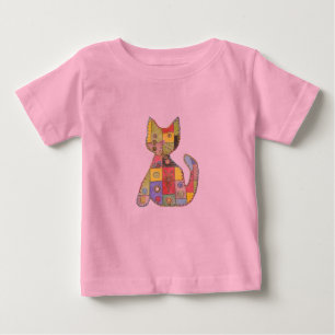 Pour Bébé T-shirt rose Chat