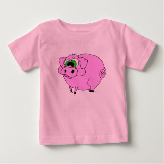 Pour Bébé T-shirt rose de porc