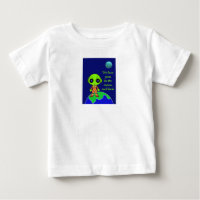 T-shirt Toddler avec alien et lune par Jo Images