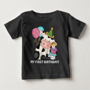 Pour Bébé T-shirt Unisex Anniversaire vache Premier Annivers