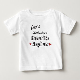 Pour Bébé Tante Favorite Nephew Baby T-Shirt personnalisé