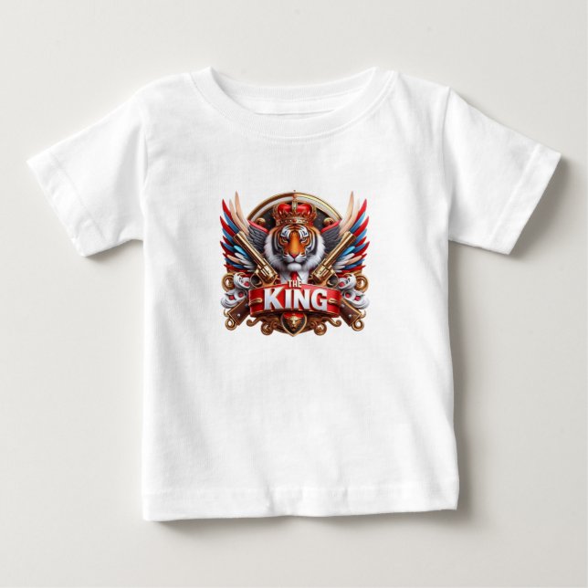 Pour Bébé THE KING Typography T-Shirt Design (Devant)