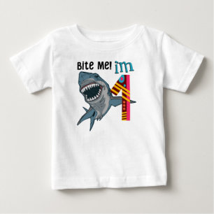 Pour Bébé Thème de requin Premier anniversaire T-shirt enfan