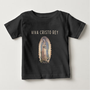 Pour Bébé Viva Cristo Rey Notre-Dame de Guadalupe T-Shirt En