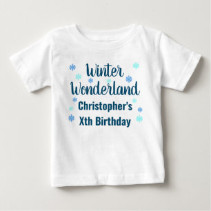 Pour Bébé Winter Wonderland Birthday Baby T-Shirt