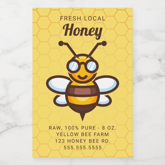 Pour Bocaux Ajouter votre texte | Honey Jar Étiquette (Étiquettes simples)