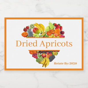 Pour Bocaux Apricots secs Étiquette de contenants alimentaires