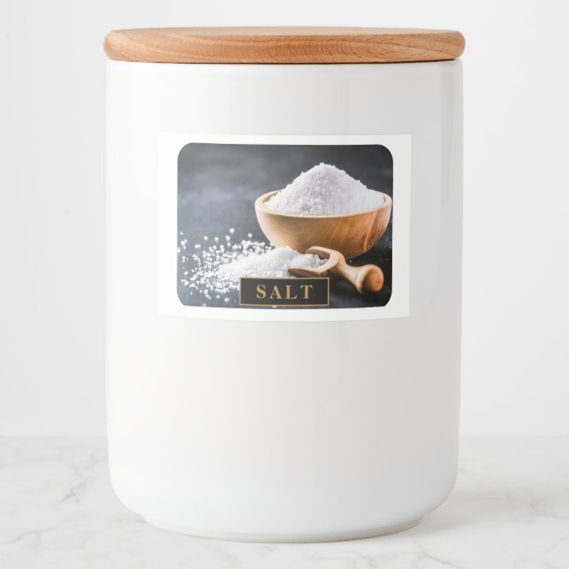 Pour Bocaux Concevez votre rêve - Étiquette de conteneur SALT  (Devant)