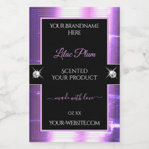 Pour Bocaux Deluxe Black Lilac brillant brillants Étiquette pr
