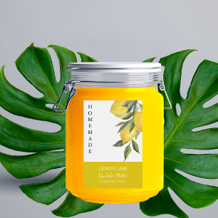 Pour Bocaux Élégant Étiquette de confiture de citron fait mais