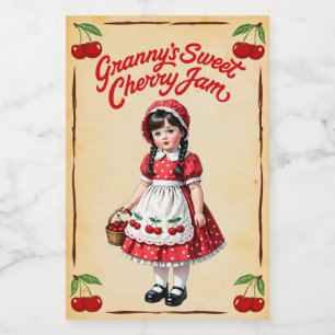 Pour Bocaux Étiquette alimentaire Vintage de la confiture de c