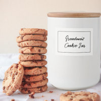 Étiquette de biscuits personnalisé, bocal de biscu