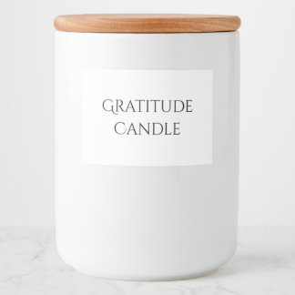 Pour Bocaux Étiquette de bougie de Gratitude