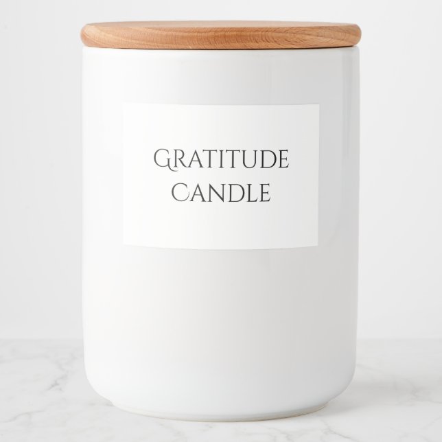 Pour Bocaux Étiquette de bougie de Gratitude (Devant)