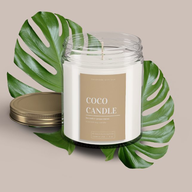 Pour Bocaux Étiquette de bougie minimaliste (Créateur téléchargé)