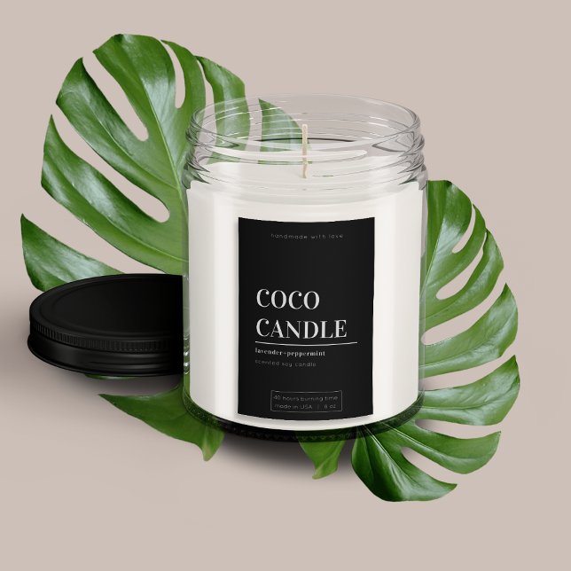 Pour Bocaux Étiquette de bougie minimaliste (Créateur téléchargé)