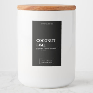 Pour Bocaux Étiquette de bougie noir et blanc de luxe