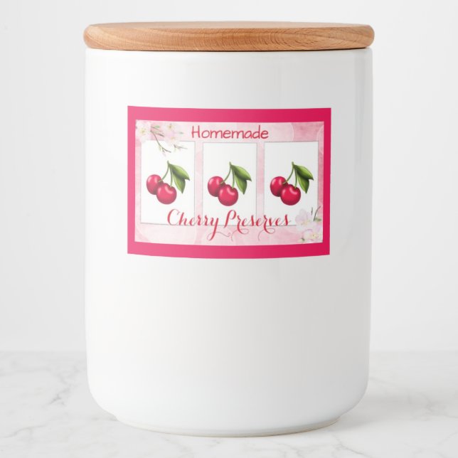 Pour Bocaux Étiquette de canne Cerry Preserve (Devant)