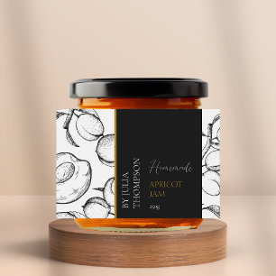 Pour Bocaux Étiquette de confiture d'abricot maison moderne