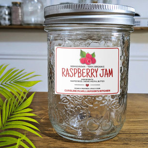Pour Bocaux Étiquette de conserve de confiture de framboise