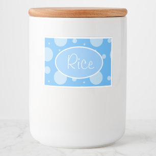 Pour Bocaux Étiquette de contenant alimentaire Bulles-Riz
