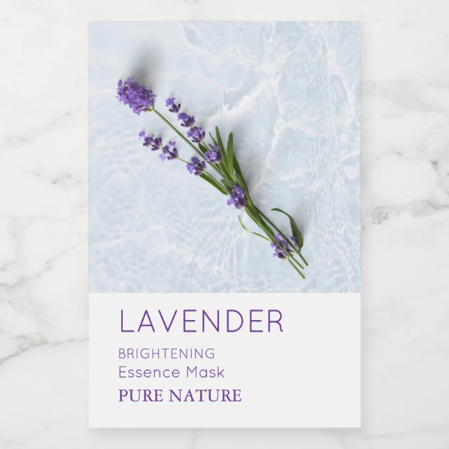 Pour Bocaux Étiquette de masque facial à la lavande (Étiquettes simples)
