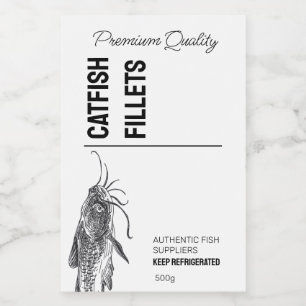 Pour Bocaux Étiquette de produit de filets de poisson-chat
