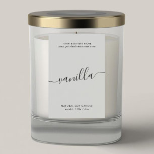 Pour Bocaux Étiquette de produit de script gris moderne
