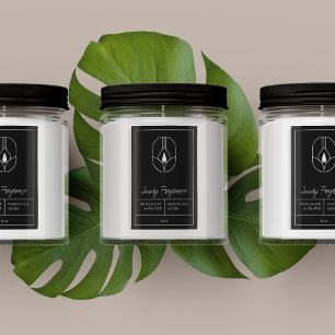 Pour Bocaux Étiquette de produits de bougie moderne