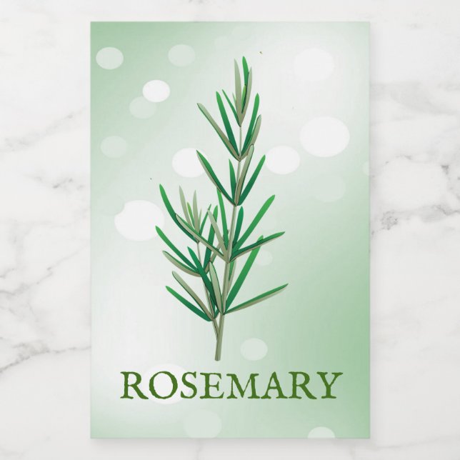 Pour Bocaux Étiquette des Herbes de romarin (Étiquettes simples)