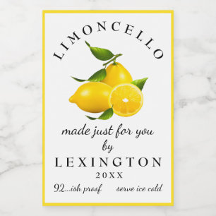 Pour Bocaux Étiquette fait maison de bouteille de citrons de