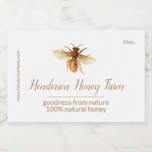 Pour Bocaux Étiquette Golden Honey Bee Jar