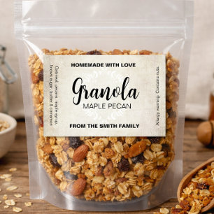 Pour Bocaux Étiquette personnalisable Granola fait maison Gran