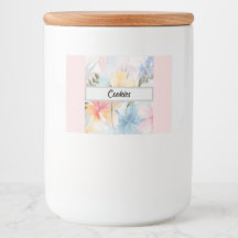 étiquette personnalisé pastel fleurie