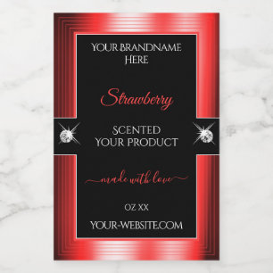 Pour Bocaux Exquise Noir Rouge brillant brillants Étiquette pr