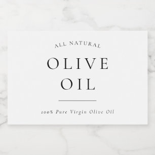 Pour Bocaux Huile d'olive moderne ou étiquette alimentaire