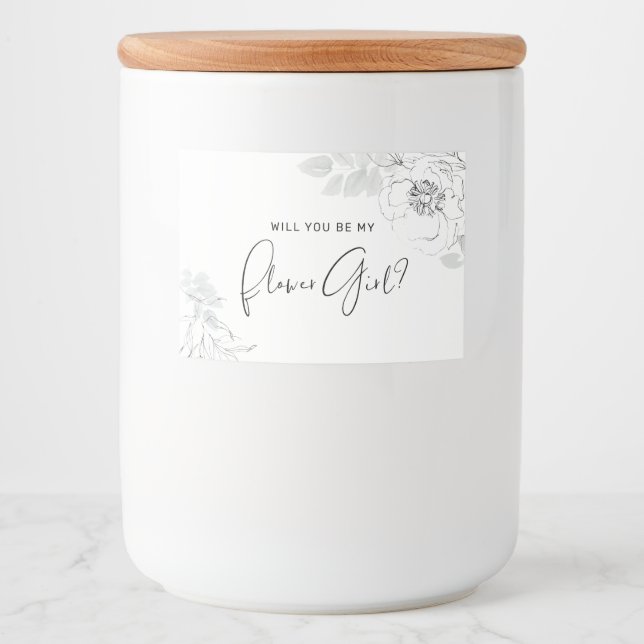 Pour Bocaux Illustration botanique Fleur Fille Étiquette bougi (Devant)