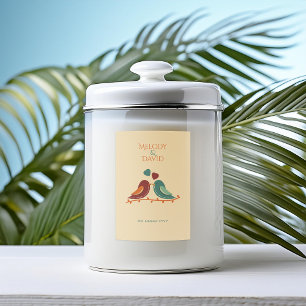Pour Bocaux Inséparables Mariage Étiquette bougie