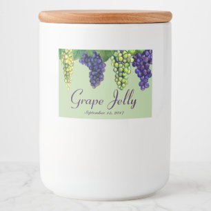 Pour Bocaux Jelly de raisin et vert Étiquette de confiture pe