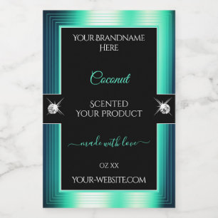 Pour Bocaux Jeu d'yeux Turquoise noir brillants Étiquette de p