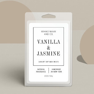 Pour Bocaux Minimaliste Moderne Fonte De Cire Simple Étiquette