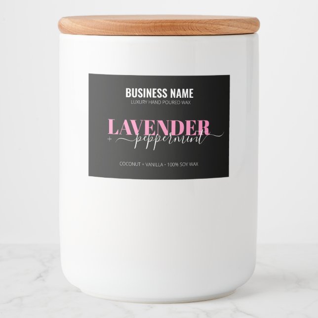 Pour Bocaux Modèle Étiquette de bougie de luxe modifiable Pers (Devant)