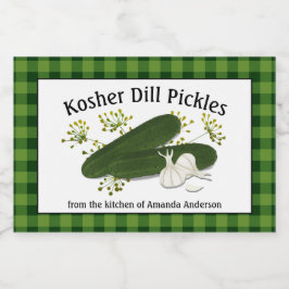 Pour Bocaux Poches de poulie Kosher Plaid H Étiquette alimenta