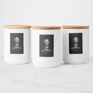 Pour Bocaux "Silence" Étiquette de cuisine gothique esthétique