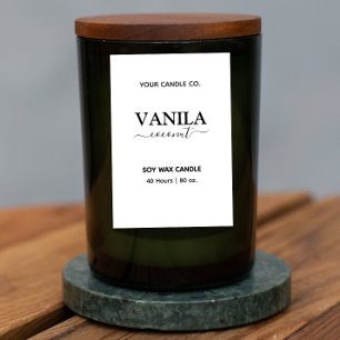 Pour Bocaux Style apothecaire Étiquette de marque de bougie ve