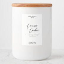 Style de calligraphie de luxe Étiquette de bougie 